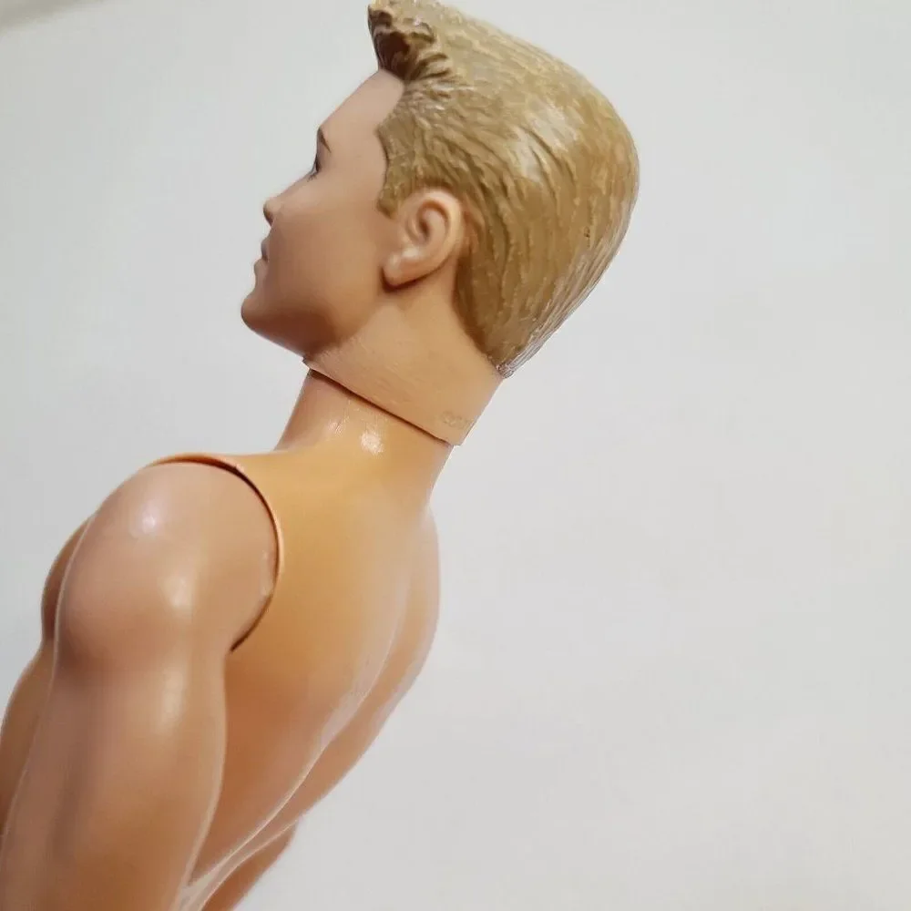 Barbie Fashionistas 2013 Blonde Ken Doll Painted Hair Orange Shorts